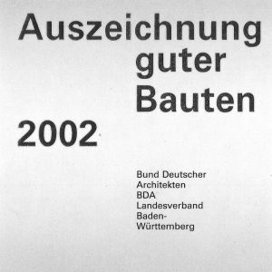 Auszeichnung guter Bauten 2002